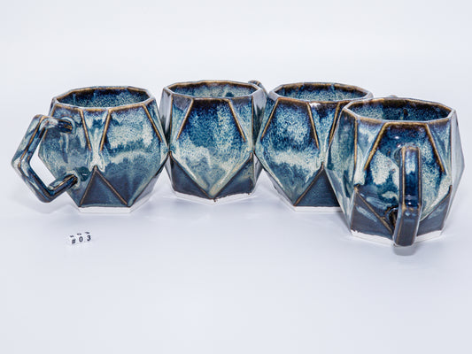 (Made-to-order) Geometric Pottery Mug 380ml (12.8oz)