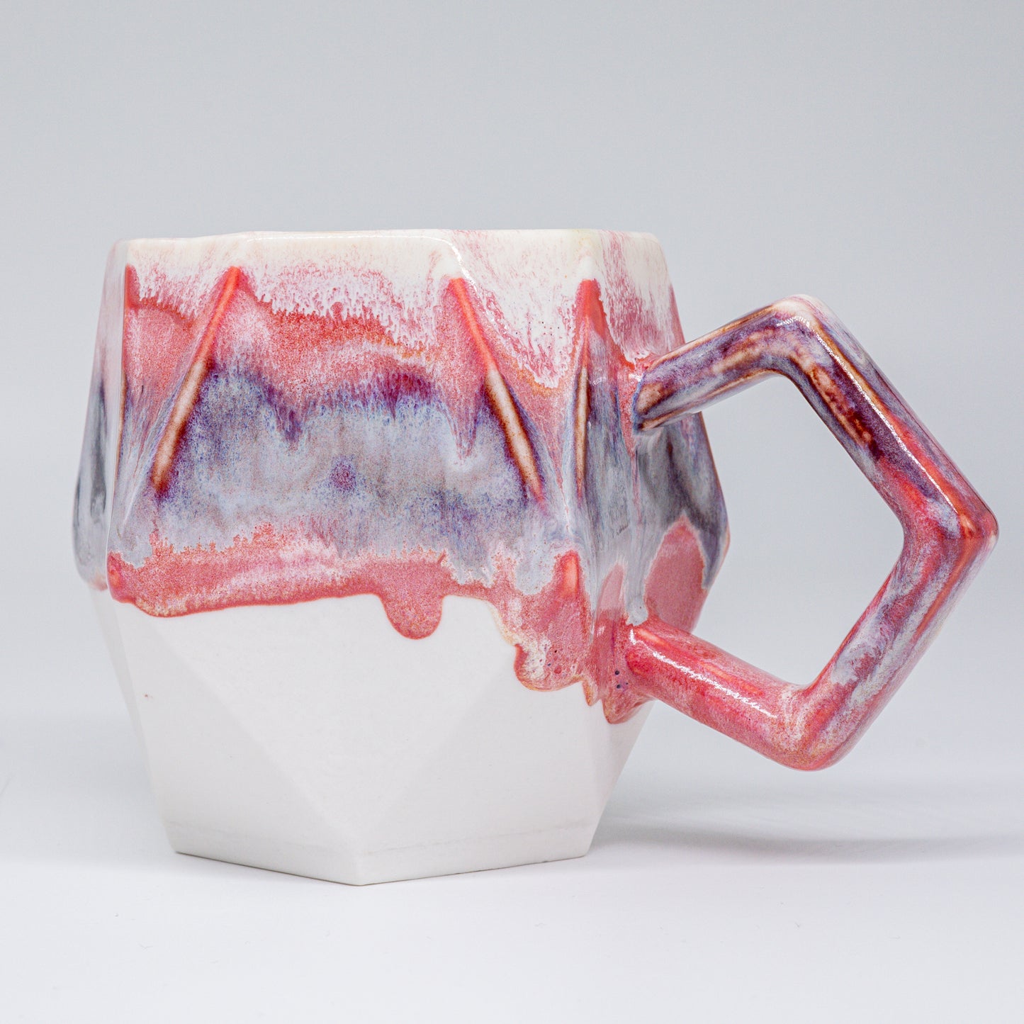 (Made-to-order) Geometric Pottery Mug 380ml (12.8oz)