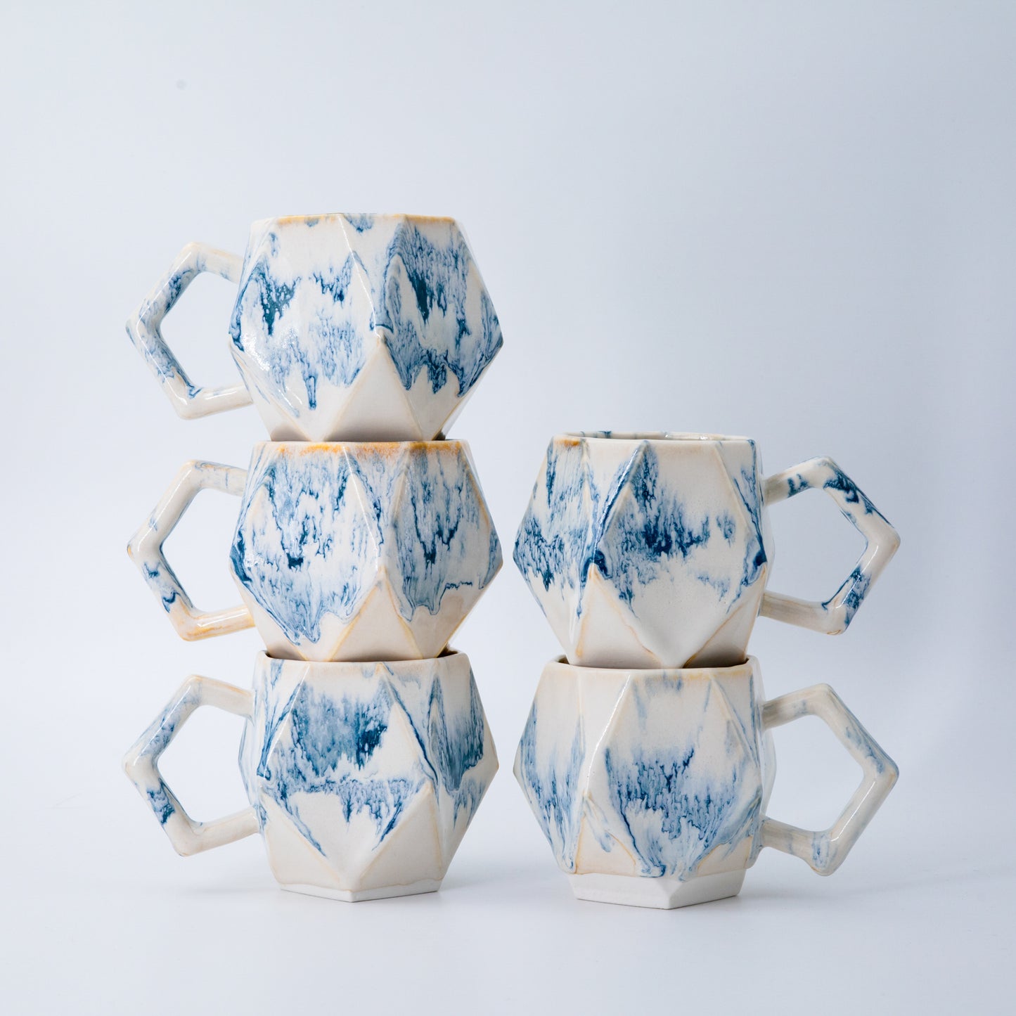 (Made-to-order) Geometric Pottery Mug 380ml (12.8oz)