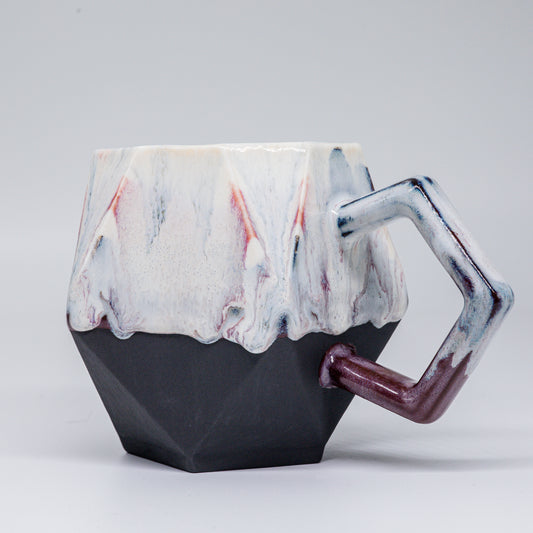 (Made-to-order) Geometric Pottery Mug 380ml (12.8oz)