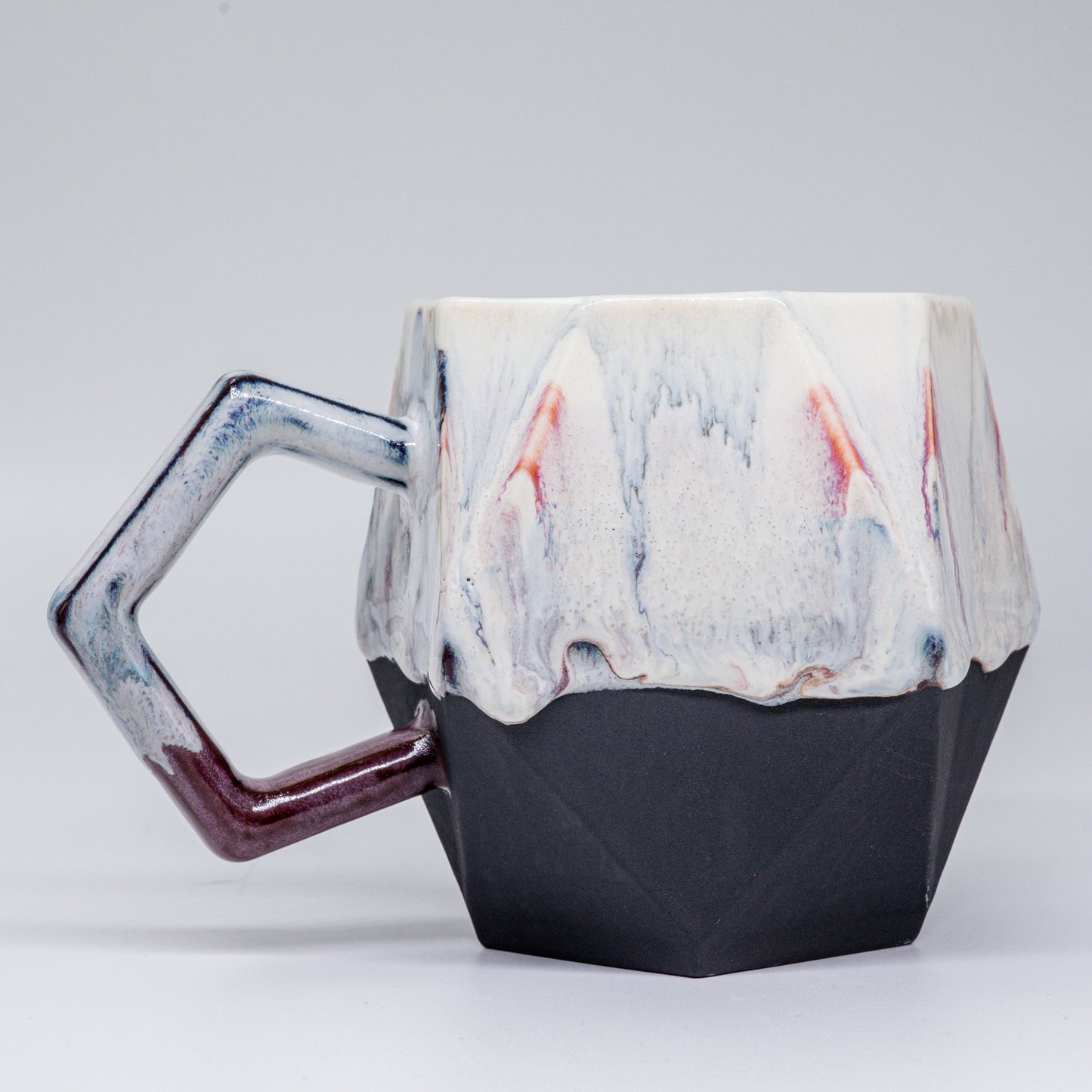 (Made-to-order) Geometric Pottery Mug 380ml (12.8oz)
