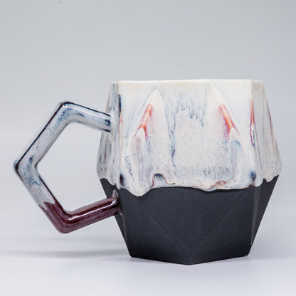 (Made-to-order) Geometric Pottery Mug 380ml (12.8oz)