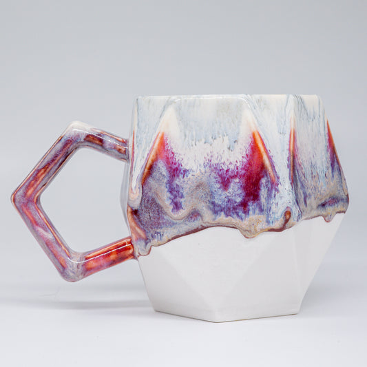 (Made-to-order) Geometric Pottery Mug 380ml (12.8oz)