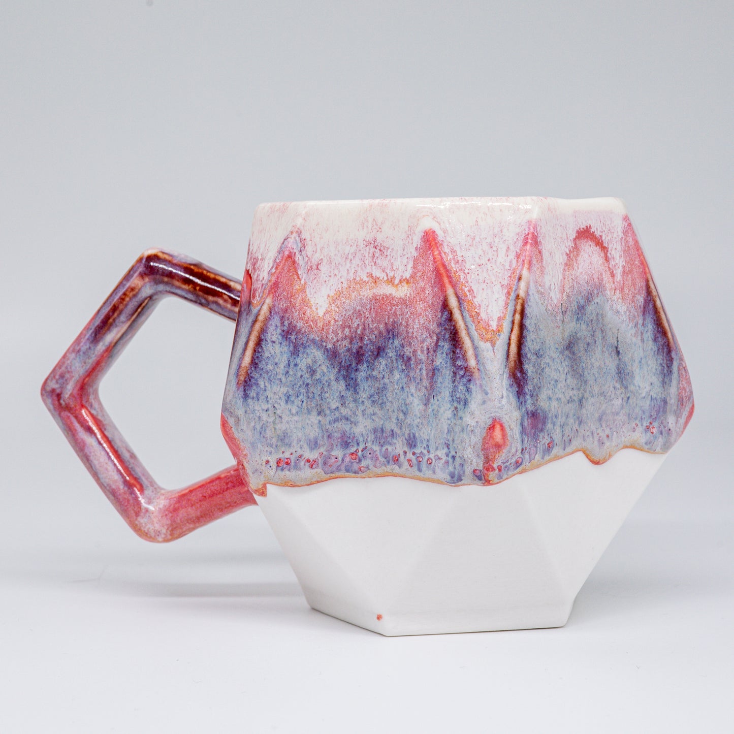 (Made-to-order) Geometric Pottery Mug 380ml (12.8oz)