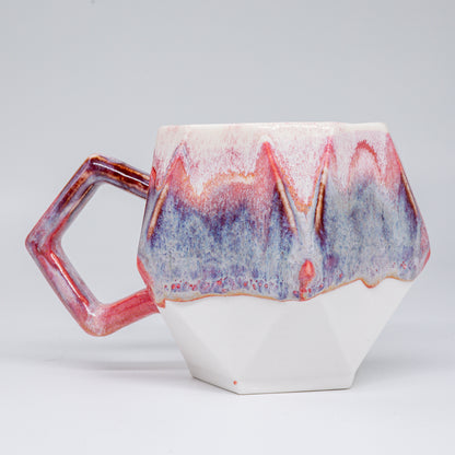 (Made-to-order) Geometric Pottery Mug 380ml (12.8oz)