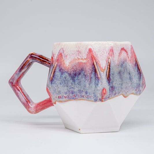 (Made-to-order) Geometric Pottery Mug 380ml (12.8oz)