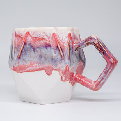 (Made-to-order) Geometric Pottery Mug 380ml (12.8oz)